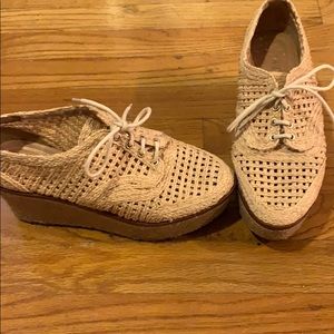Schutz Platform espadrille wedges size 8